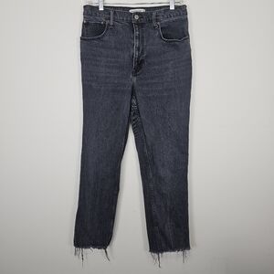 Abercrombie and Fitch The 90s Straight Ultra High Rise Washed Black 30 / 10